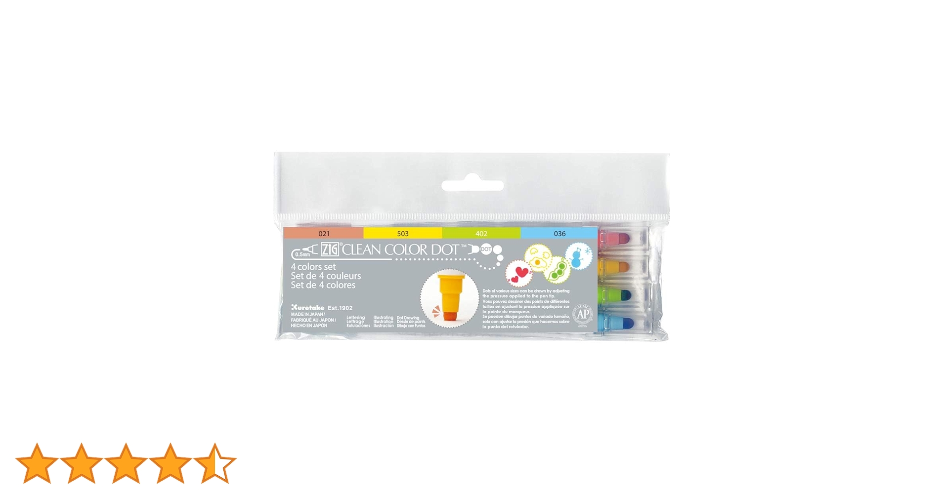 ドットペイント Amazon.co.jp: 呉竹 水性ペン ZIG クリーンカラードット 4色 TC